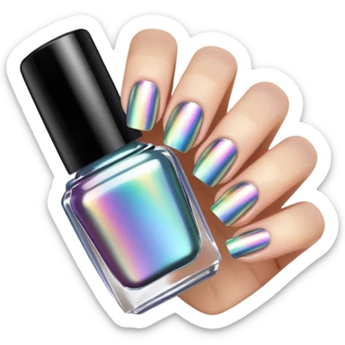 Iridescent Multicolor Holographic Nail polish sticker