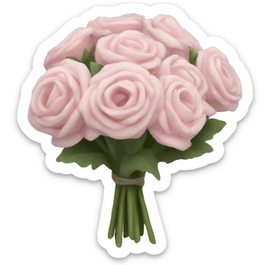 Pale pink bouquet sticker