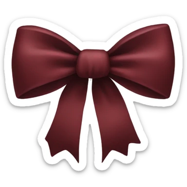 dark red bow sticker