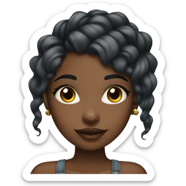 beautiful black girl with tattoos  sticker