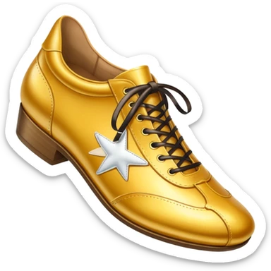 A golden goose shoe sticker