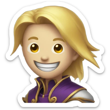 invoker grin sticker
