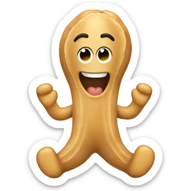 A peanut with feet sticker