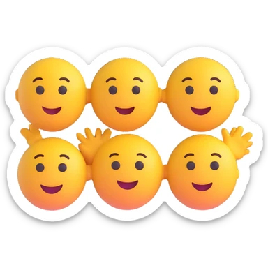 three emoji people in first, second and third place sticker