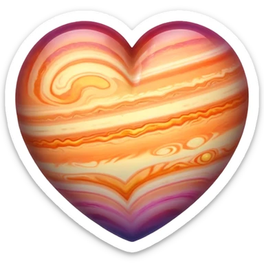 heart shape jupiter sticker