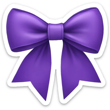 Purple bow sticker