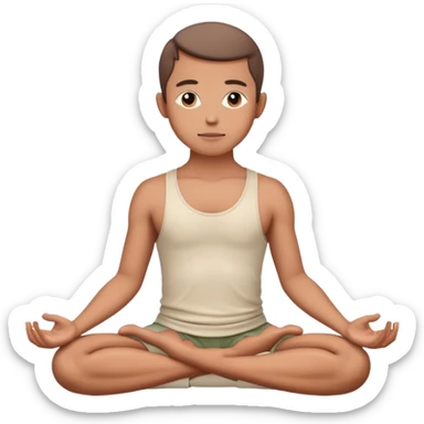 wellness meditation person in lotus position sticker