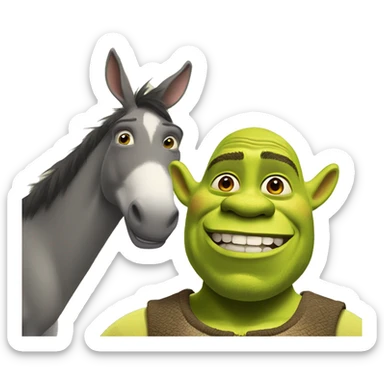 Shrek and donkey sticker