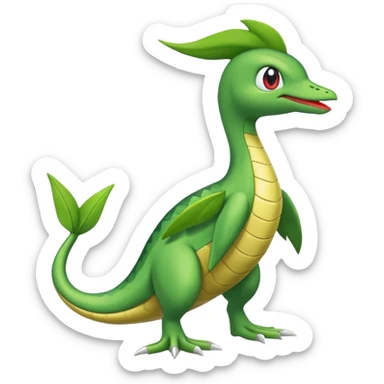 Sceptile-Grovyle-Snivy-hybrid-fusion (full body) sticker