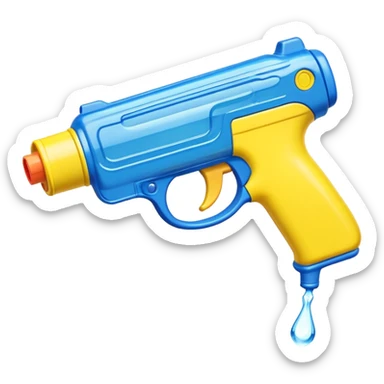 water pistol gun sticker