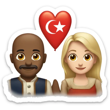 love between the netherlands and turkey sticker