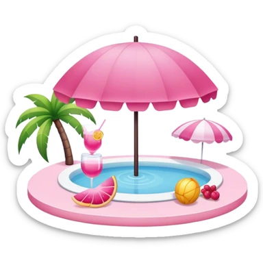 Pink summer sticker