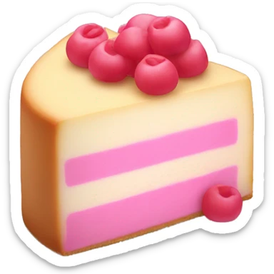 Pink cheese cake sticker