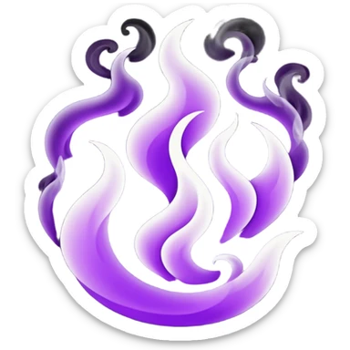 Wicked purple flames sticker