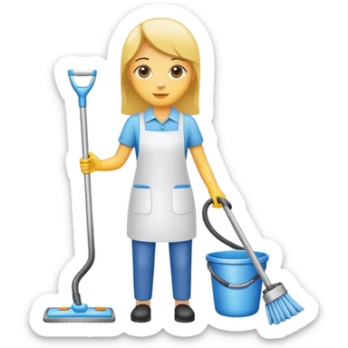 create an icon with the words Cleaners on it sticker