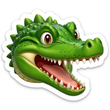 drooling from mouth crocodile emoji sticker