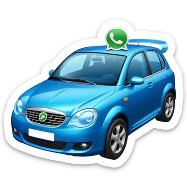 Coche de whatsapp sticker