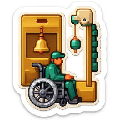 Make the bell yellow, keep the rest unchanged, preserve transparency. sticker