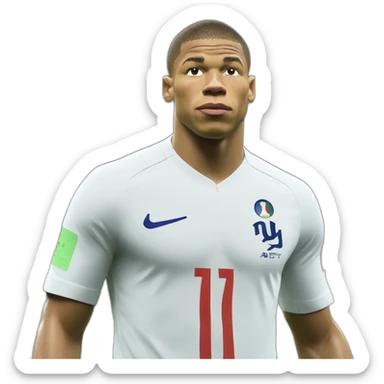Kylian mbappe, france, world cup, buff sticker