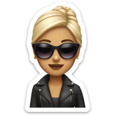 stylish girl with sunglasses sticker