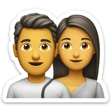 Deux personnes qui s embrasse  sticker