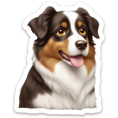 Miniature american shepherd tricolore brown sticker