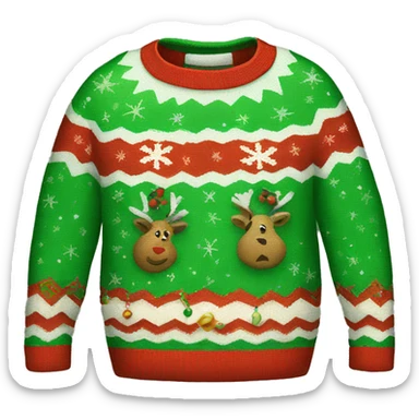 ugly christmas sweater sticker