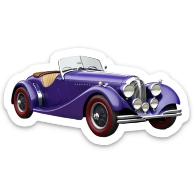 A very fast racing 1934 jaguar roadster rustic lowered low rider old antique rat hot rodded blueberry and cherry pearl mod  sticker