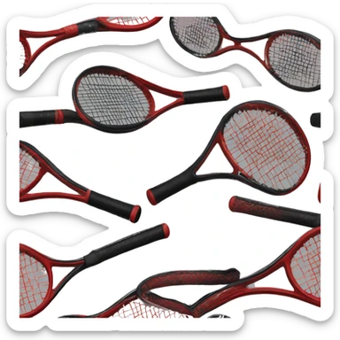  luxury Tennis racket in black and cherry red sticker