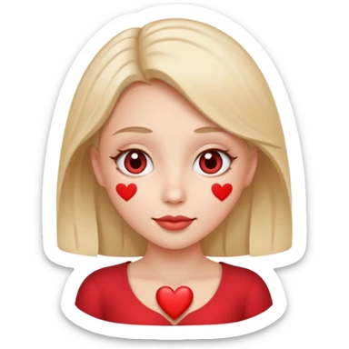 cara con ojos corazón sticker