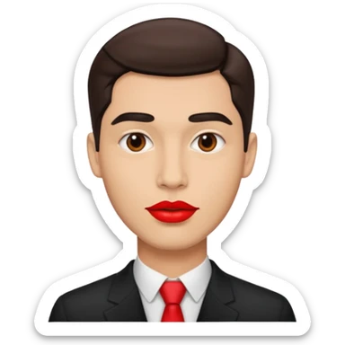 A man wearing lipstick  sticker