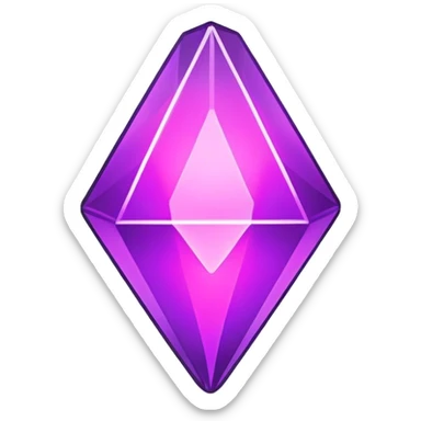 neon violet glowing plumbob sticker