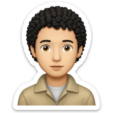 mas blaquito y con crespos peli negro motilado hobre mas morenito sticker