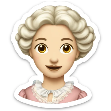 18th century Swiss young lady in dress sticker