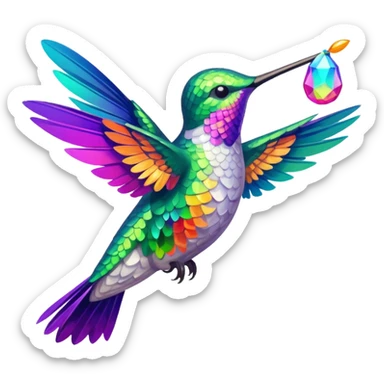 Hummingbird Drinking Nectar sticker