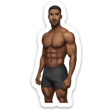 fit guy glutes sticker