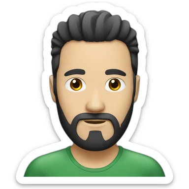 white-man-with-black-hair-mohawk-and-long-black-beard sticker