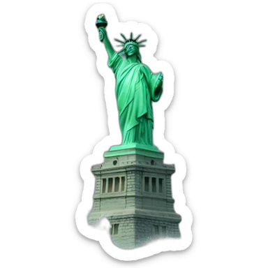 big wave surfing statue of liberty sticker