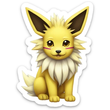 Jolteon with colorful stripes full body sticker