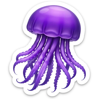 purple jellyfish sticker