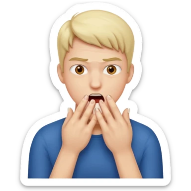 Bite nails. Nervous. sticker