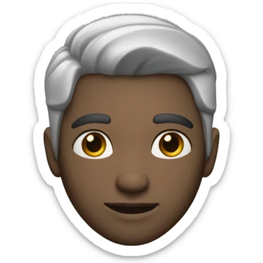 handsome man witch white skin sticker