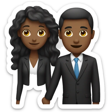 Un couple mixte ou l’homme est noir  sticker