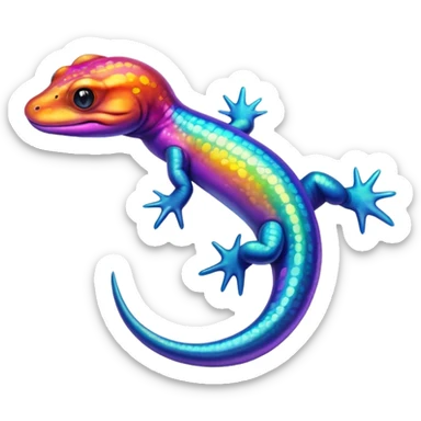 rainbow giant salamander sticker