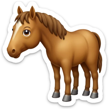 A stinky smelly horse pooping sticker