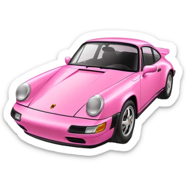 pink porsche car sticker