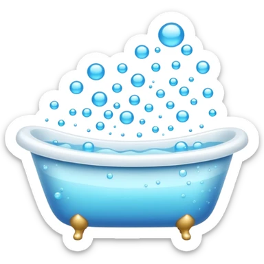 Bathtub full of water sticker