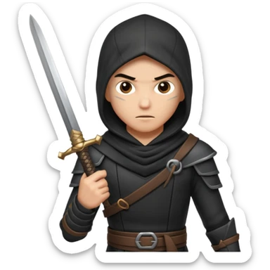 assasin with sword sticker