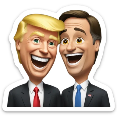JAIR BOLSONARO LAUGHING WITH TRUMP sticker