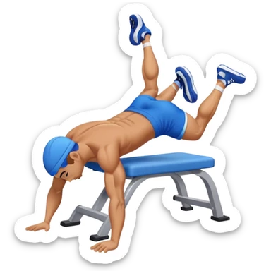 glute-bridges-exercise guy with blue shorts  sticker